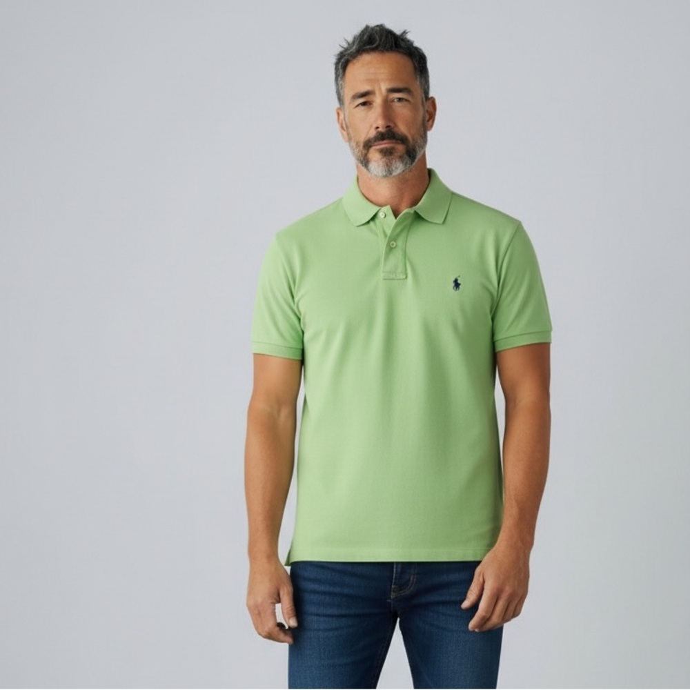 Ralph Lauren XXL -Men's lime Green Polo Shirt, 100% cotton- true to size